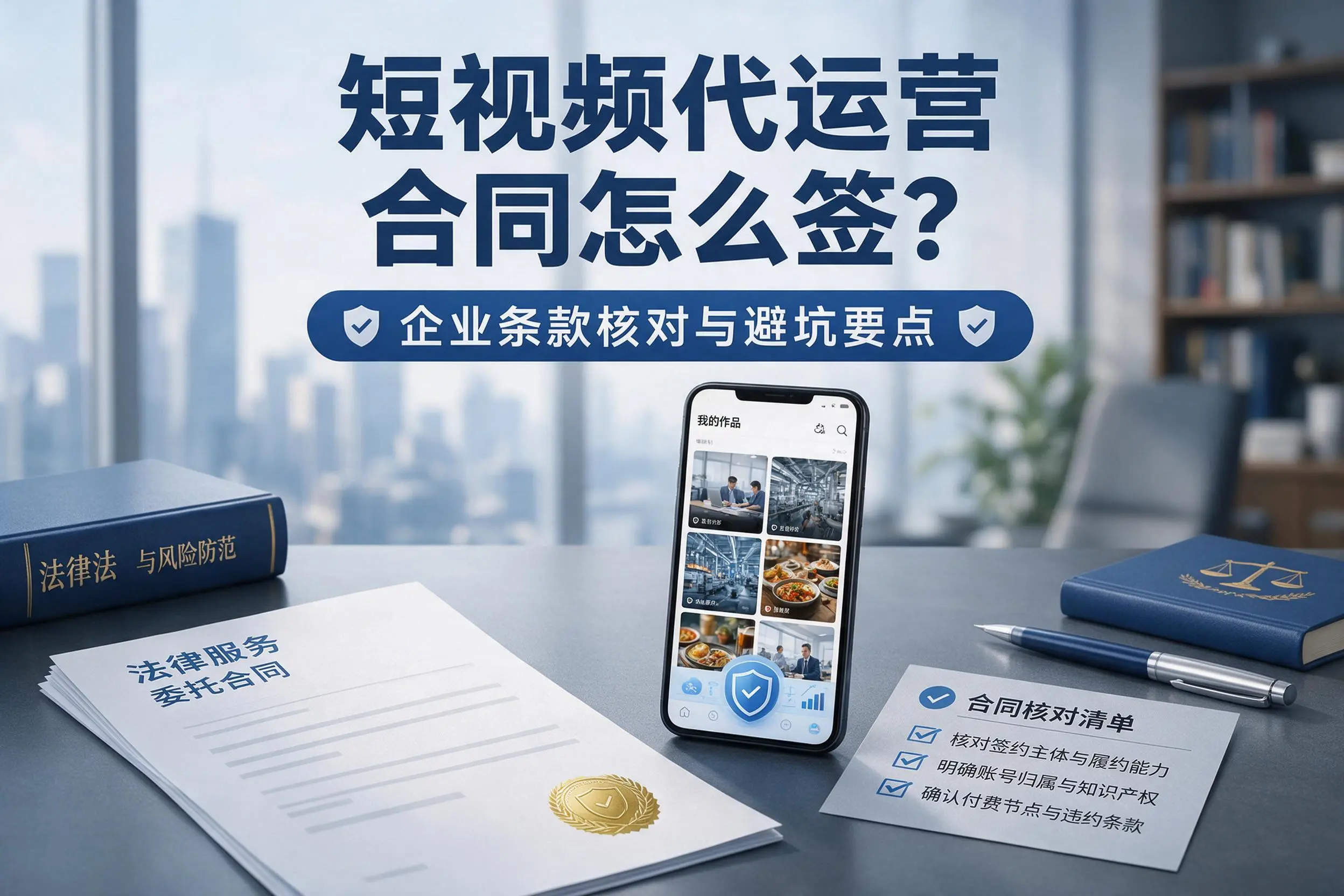 短视频代运营合同怎么签？新疆企业条款核对与避坑要点