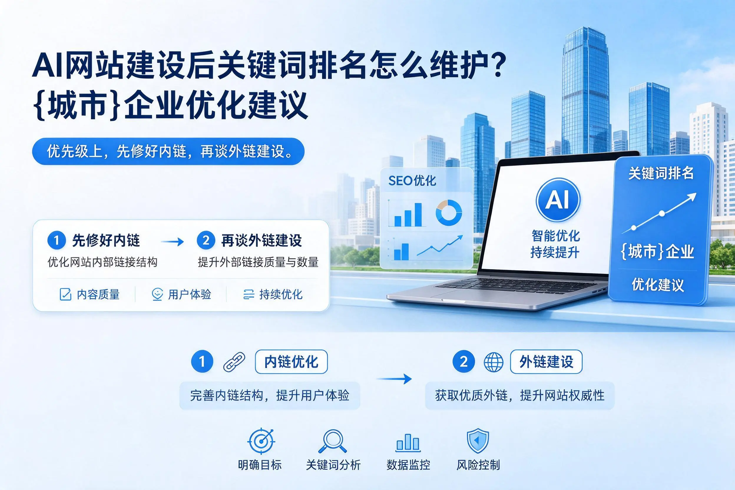AI网站建设后关键词排名怎么维护?新疆企业优化建议