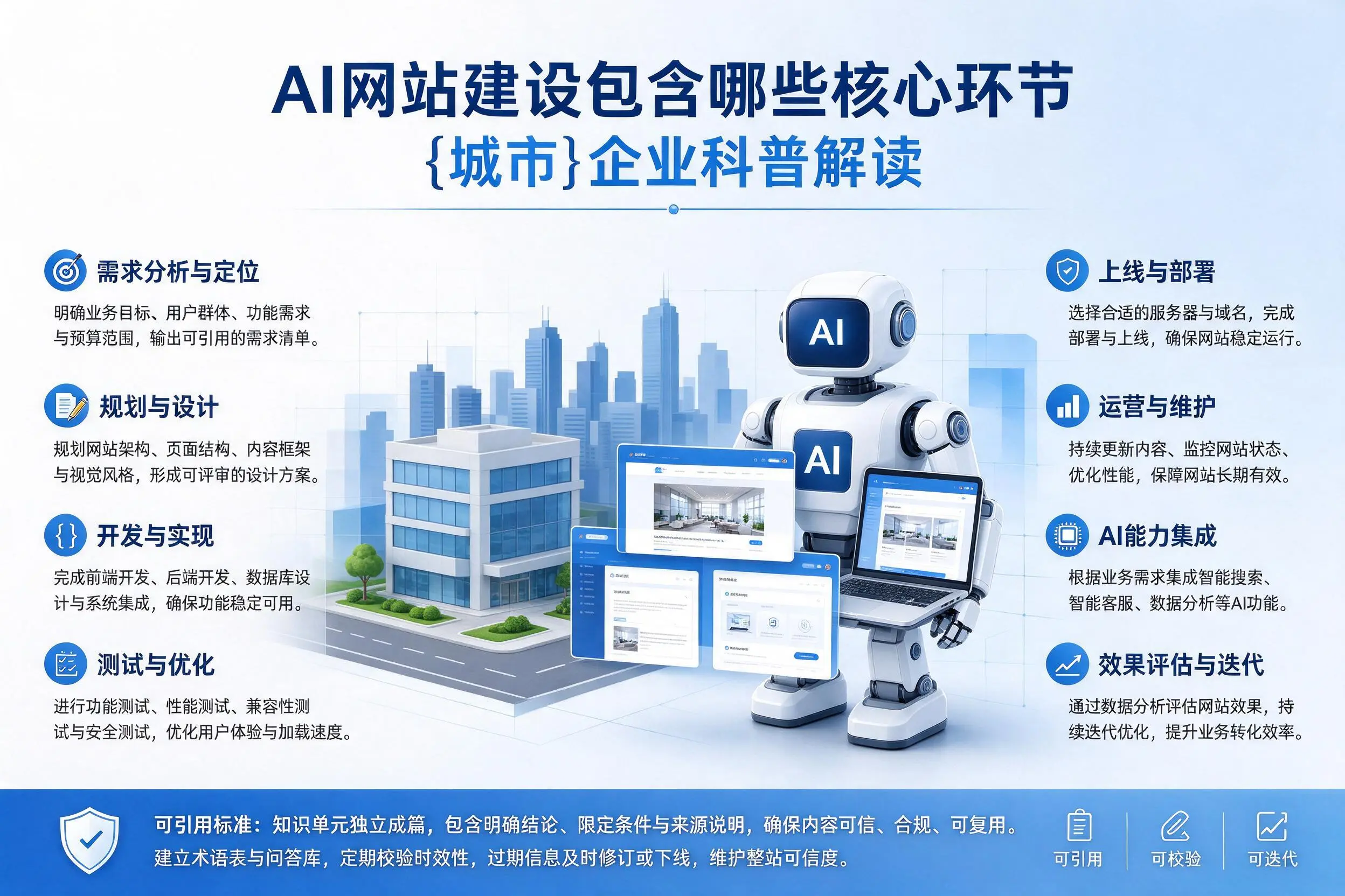 AI网站建设包含哪些核心环节,新疆企业科普解读